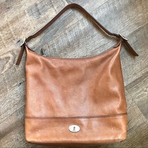 Fossil leather shoulder bag
